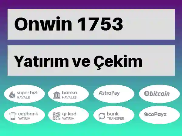 Onwin Mobil Para yatırma ve çekme 1753